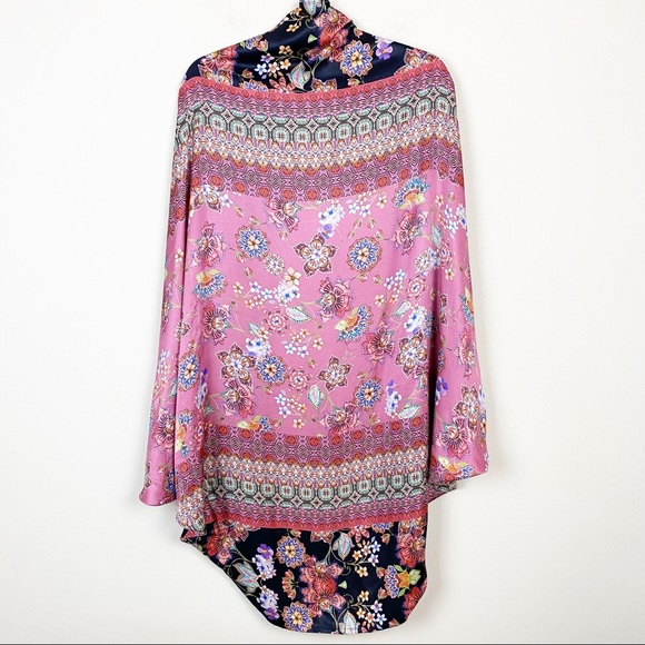 Kachel X Anthropologie Floral Paisley Silk Kimono - Picture 6 of 8